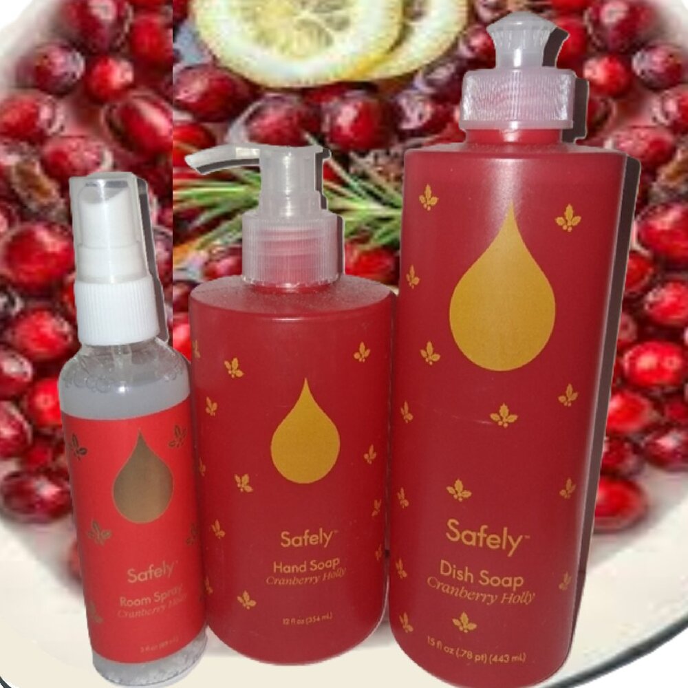 Safely Home Set Scented Dish Soap, Hand Soap and Room Spray - NWOB